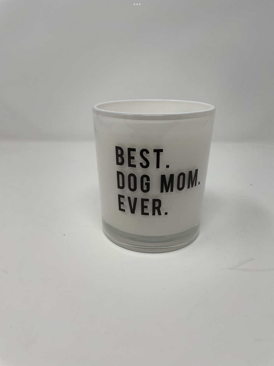 Dog Mom Wine Bottle Candle